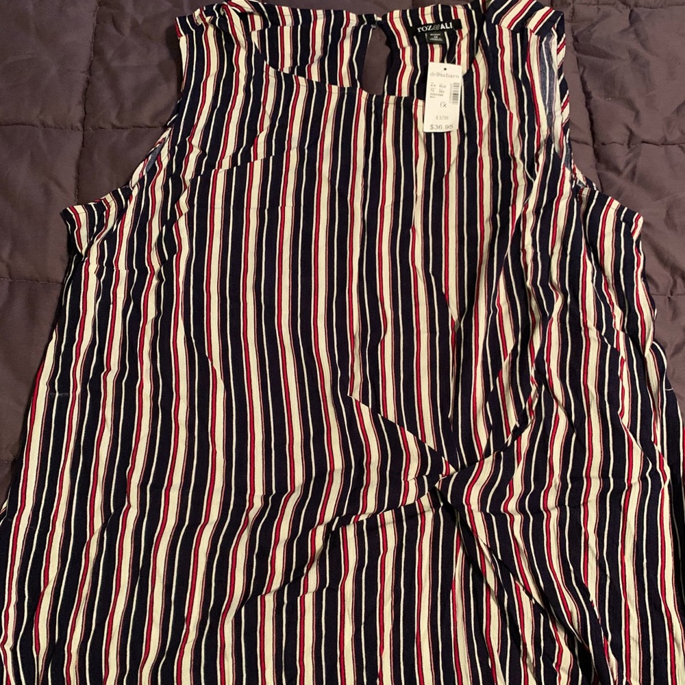 Striped sleeveless top